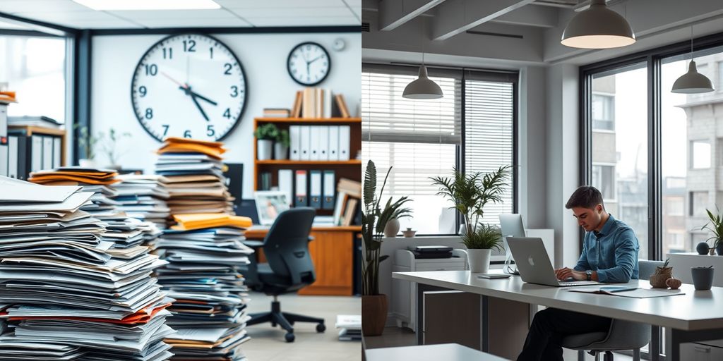 Office transformation from cluttered to organized